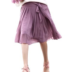 Ann Taylor Orchid Pleated Skirt 0P